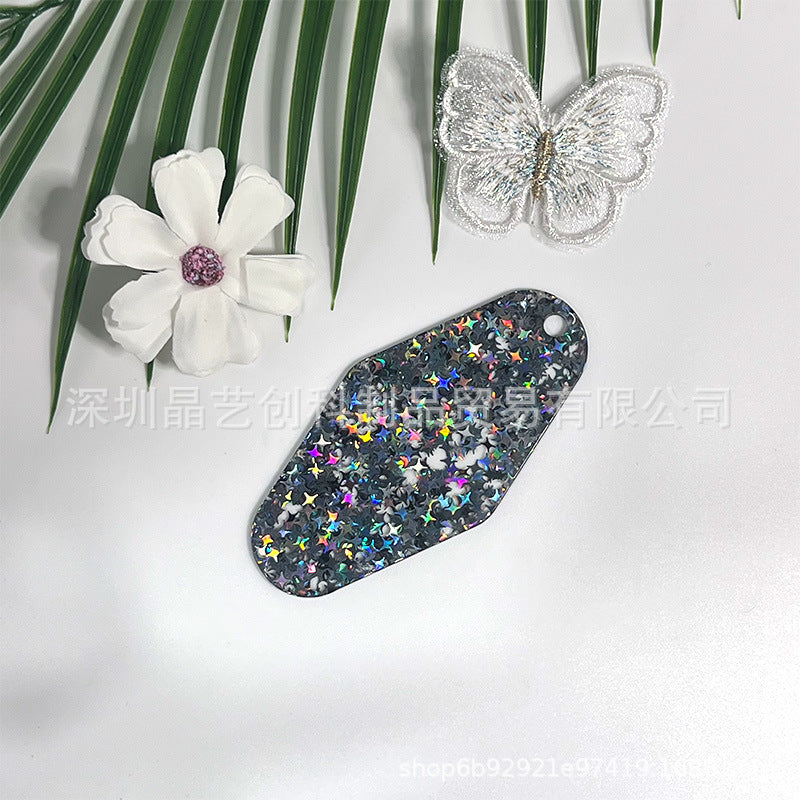 Wholesale 10pcs/pack Star Series Acrylic DIY Hotel Keychain Pendant